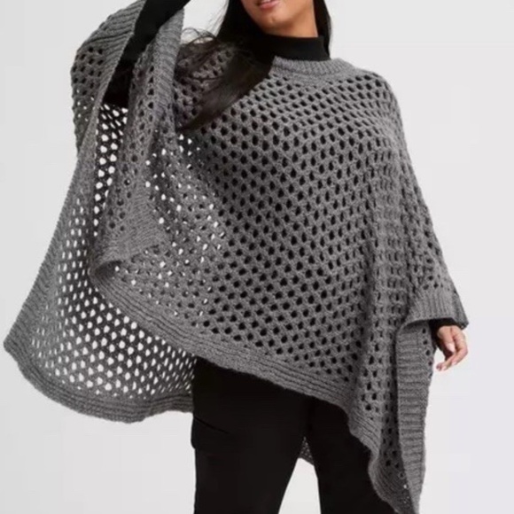 Torrid Open Weave Poncho - Plus - One Size - Picture 1 of 5